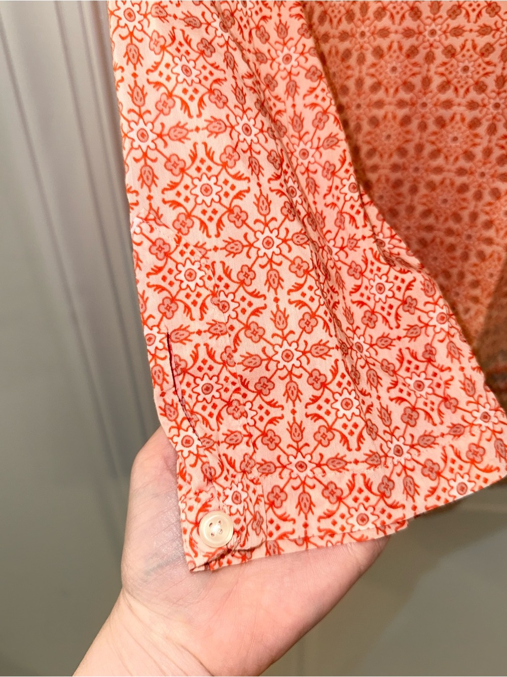 Athleta Women's Orange Boho Long Sleeve Tunic Coverup (L) - Picture 3 of 6